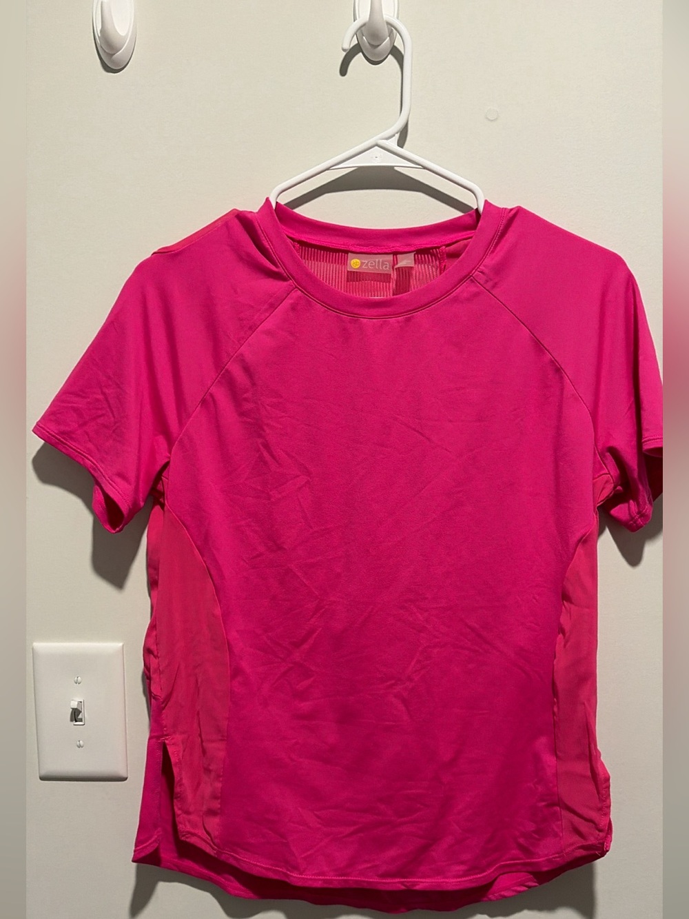 Zella Short Sleeve Active Tee - Bright Pink
